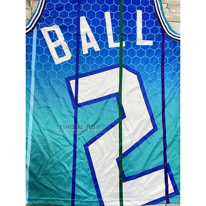 Maglia
 LaMelo Ball NO 2 Charlotte Hornets Mitchell & Ness Big Face Verde
